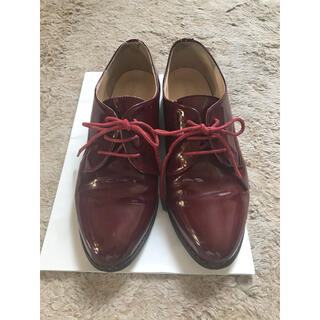 LAVIESHU オックスフォードシューズ靴　赤 レッド ボルドー(ローファー/革靴)