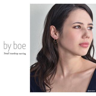 バイボー(by boe)のby boe ダブルティアドロップピアス 14kgf サークル バイボー海外(ピアス)