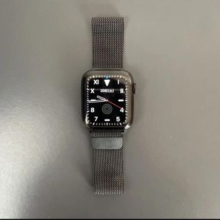 アップルウォッチ(Apple Watch)の美品‼︎ AppleWatch Series5 ブラックステンレス44mm(腕時計(デジタル))