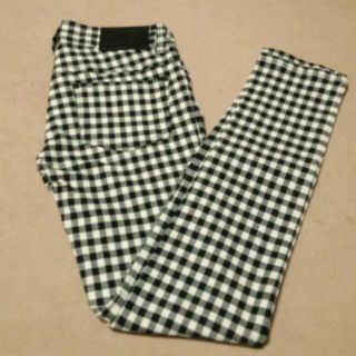 チェック柄スキニーパンツ(カジュアルパンツ)