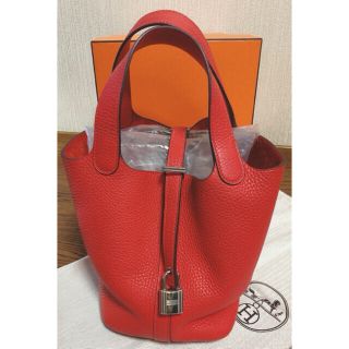 エルメス(Hermes)の【美品】HERMES ピコタンロック PM ルージュトマト　(ハンドバッグ)