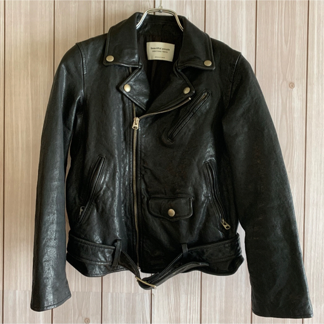 beautiful people レザーライダースジャケット 140 正式的 www.e-gaio