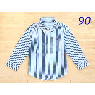 ラルフローレン(Ralph Lauren)のラルフローレン ストライプド コットン シャツ 90(ブラウス)