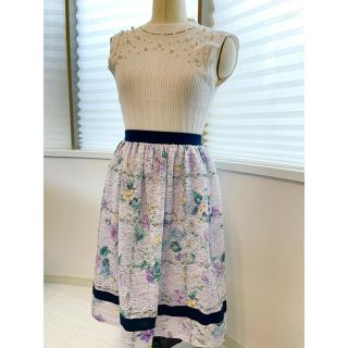 トッコ(tocco)の美品✨tocco春夏レーススカート(ひざ丈スカート)