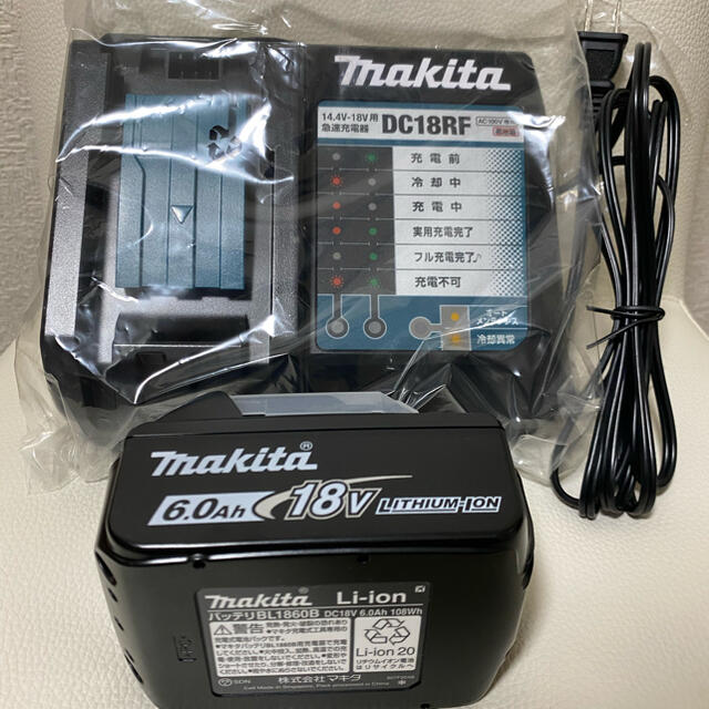 マキタ　新品未使用最新純正バッテリー、充電器セット！自転車