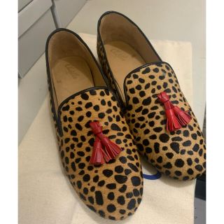 美品　伊勢丹購入　Chatelles ヒョウ柄　フラットシューズ　サイズ36(バレエシューズ)