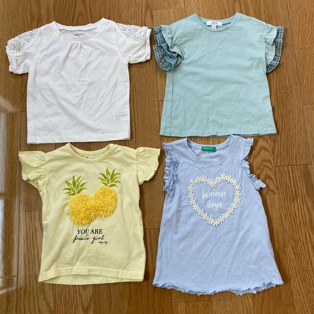 BENETTON(ベネトン)のシャツ4枚セット キッズ/ベビー/マタニティのキッズ服女の子用(90cm~)(Tシャツ/カットソー)の商品写真