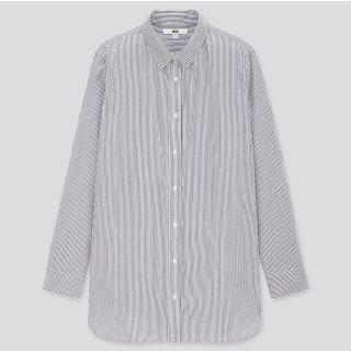 ユニクロ(UNIQLO)のエキストラファインコットンストライプロングシャツ 長袖(シャツ)