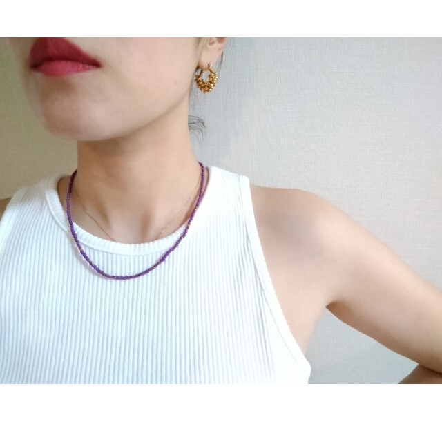 TODAYFUL(トゥデイフル)のmulti（purple✕orange）ネックレス レディースのアクセサリー(ネックレス)の商品写真