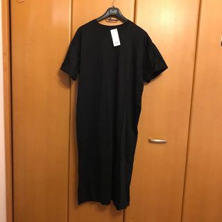 ユニクロ(UNIQLO)のユニクロ　Tシャツワンピ　黒　 L(その他)