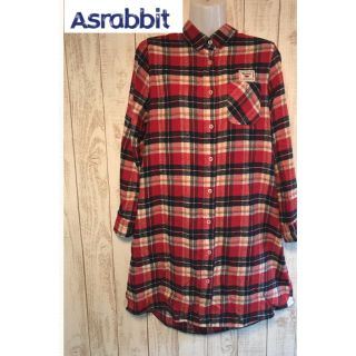 エーズラビット(Asrabbit)のAsrabbit Aライン チェックネルシャツ　シャツワンピース フリーsize(シャツ/ブラウス(長袖/七分))