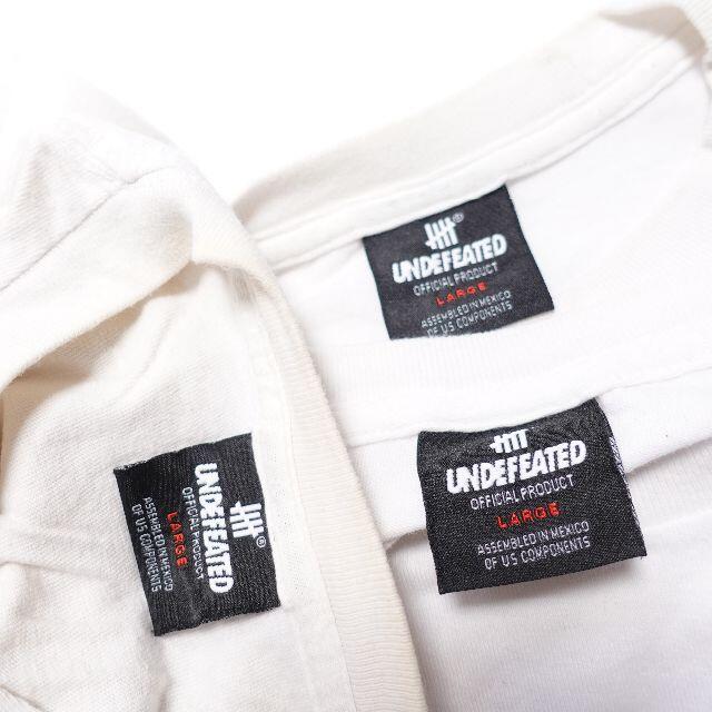 UNDEFEATED(アンディフィーテッド)の■UNDEFEATED　Tシャツ　白　L　3点セット メンズのトップス(Tシャツ/カットソー(半袖/袖なし))の商品写真