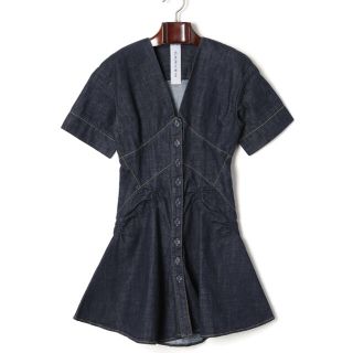 カルヴェン(CARVEN)のCARVEN お洒落可愛いデニムワンピース(ひざ丈ワンピース)