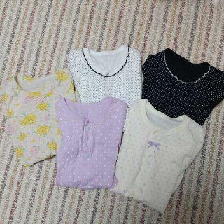 ニシマツヤ(西松屋)のわかめさま専用★西松屋★半袖カバーオール  5枚セット 60cm～70cm(カバーオール)