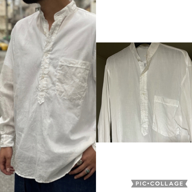 20ss サイズ 2 ベタシャン ホワイト 白プルオーバーシャツ COMOLI 2