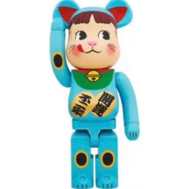 BE@RBRICK 招き猫 ペコちゃん 青蓄光 1000％