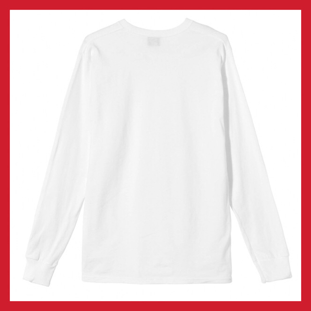 STUSSY(ステューシー)の【60％OFF♪︎数回着用のみ】ステューシー　長袖Tシャツ2枚組　ホワイト　L メンズのトップス(Tシャツ/カットソー(七分/長袖))の商品写真