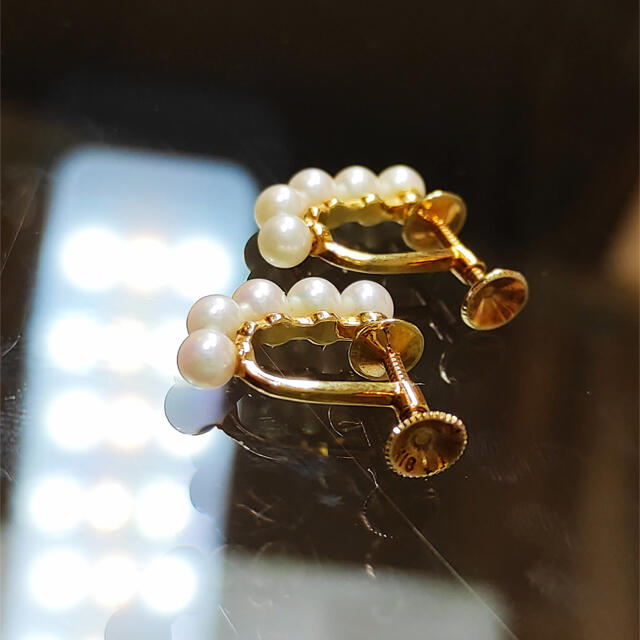 MIKIMOTO(ミキモト)のMIKIMOTOミキモト K18 パール イヤリング 神楽坂宝石 レディースのアクセサリー(イヤリング)の商品写真