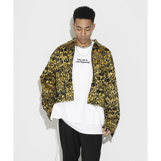 LEGENDA Jacquard Leopard Short shirtsメンズ