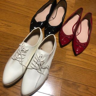 ジーユー(GU)の美品　S様　在庫確認中　春靴　Lサイズ　数回着用　バレエシューズ　パンプス　(バレエシューズ)