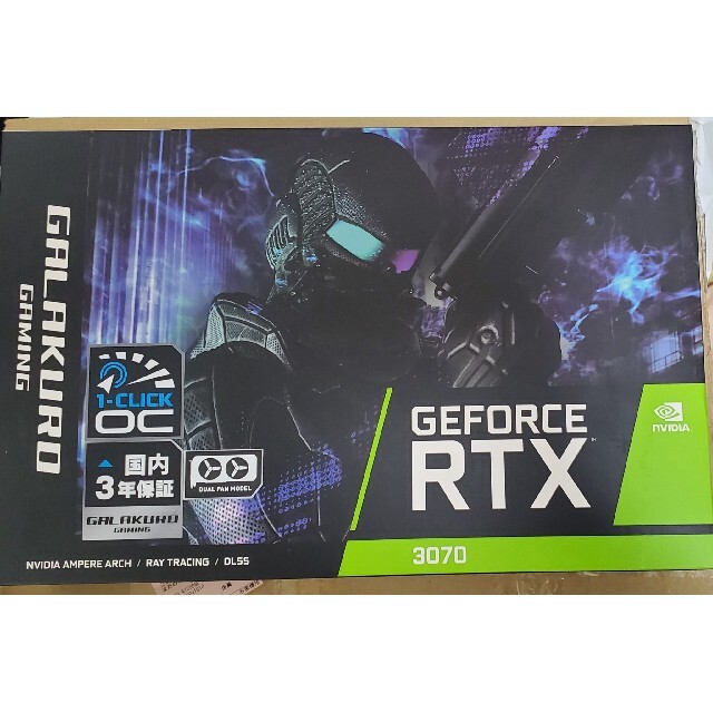 玄人志向 GG-RTX3070-E8GB/OC/DF2 新品