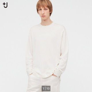 ユニクロ(UNIQLO)の【即購入OK】 ユニクロ +J シルクコットンクルーネックセーター Ｌ(ニット/セーター)