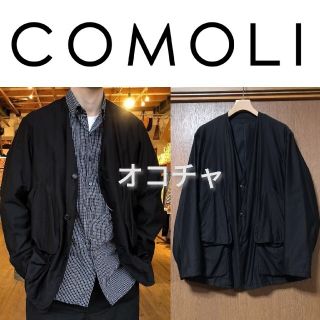 comoli 21SS コットンサテンハンティングジャケット