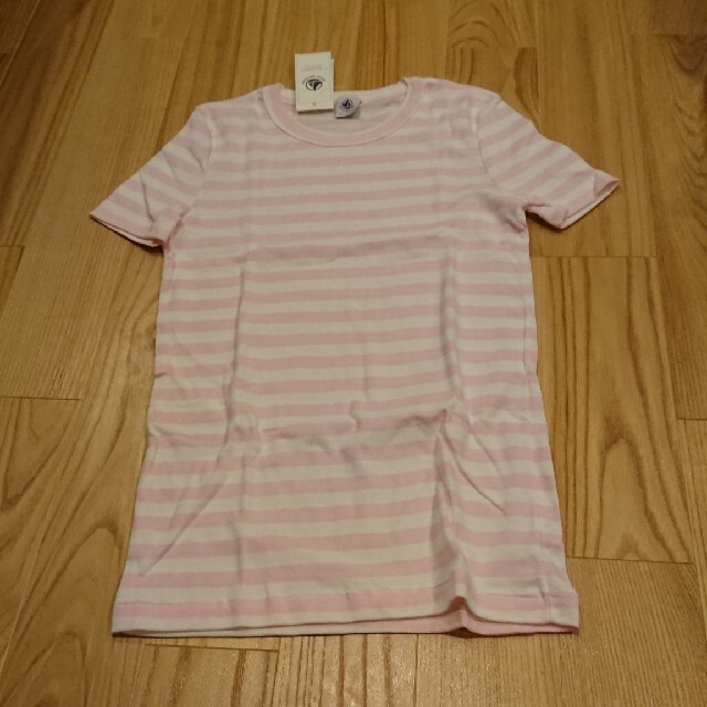 PETIT BATEAU(プチバトー)のプチバトーPETIT BATEAU 半袖Tシャツ ピンクボーダー S 新品未使用 レディースのトップス(Tシャツ(半袖/袖なし))の商品写真