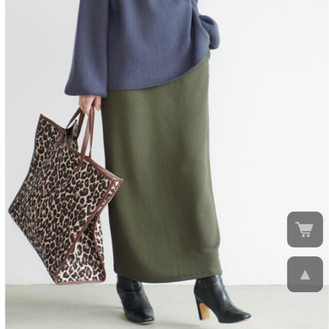 ロングスカート アンクル丈  カーキ色 レディースのスカート(ロングスカート)の商品写真