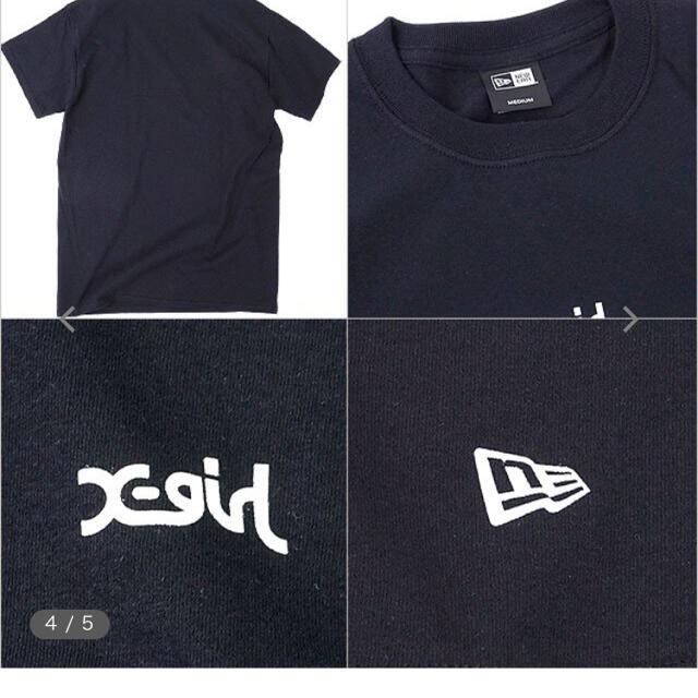 X-girl(エックスガール)の新品未使用　エックスガール×ニューエラ 2P TEE PACK Tシャツ  レディースのトップス(Tシャツ(半袖/袖なし))の商品写真