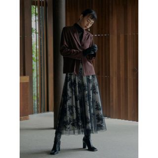 アメリヴィンテージ(Ameri VINTAGE)のAVA DOT TULLE LAYERED SKIRT(ロングスカート)