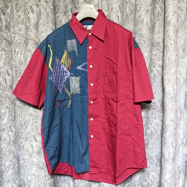 90's Mr.JUNKO刺繍入半袖ｼｬﾂ