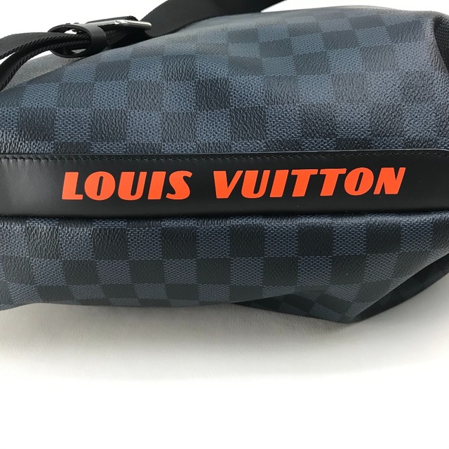 ルイヴィトン LOUIS VUITTON ジム・バックパック N40170 ダミエコバルト 巾着 リュックサック ダミエコバルトキャンバス  ブルー×ブラック×オレンジ