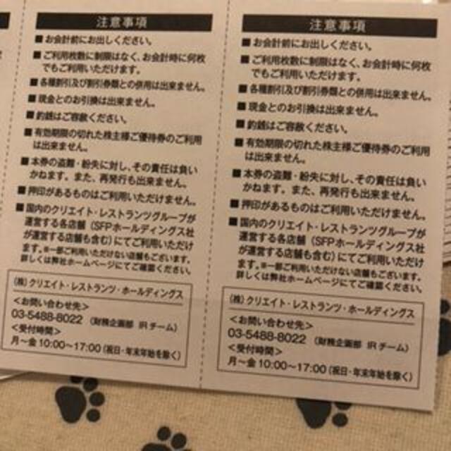 期限延長 20000円分 クリエイトレストランツ 株主優待券の通販 by 