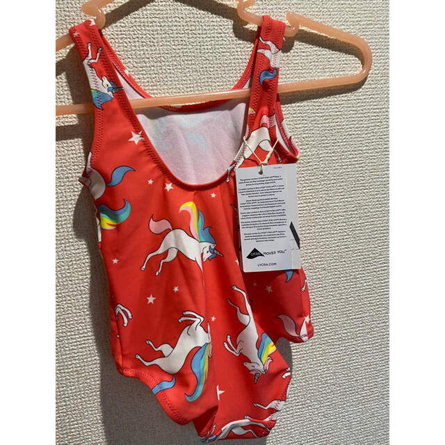 H&M(エイチアンドエム)の新品 水着 女児 ユニコーン ピンク 104 H＆M キッズ/ベビー/マタニティのキッズ服女の子用(90cm~)(水着)の商品写真