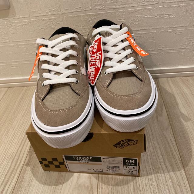 VANS ヴァンズファルケン ベージュ 24.5cm - スニーカー