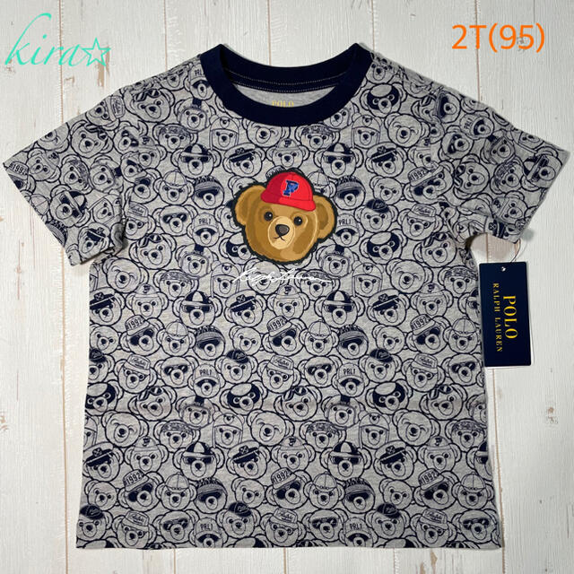 POLO RALPH LAUREN(ポロラルフローレン)の2021新作☆ ラルフローレン　総柄ベア　Tシャツ　2T/95 キッズ/ベビー/マタニティのキッズ服男の子用(90cm~)(Tシャツ/カットソー)の商品写真