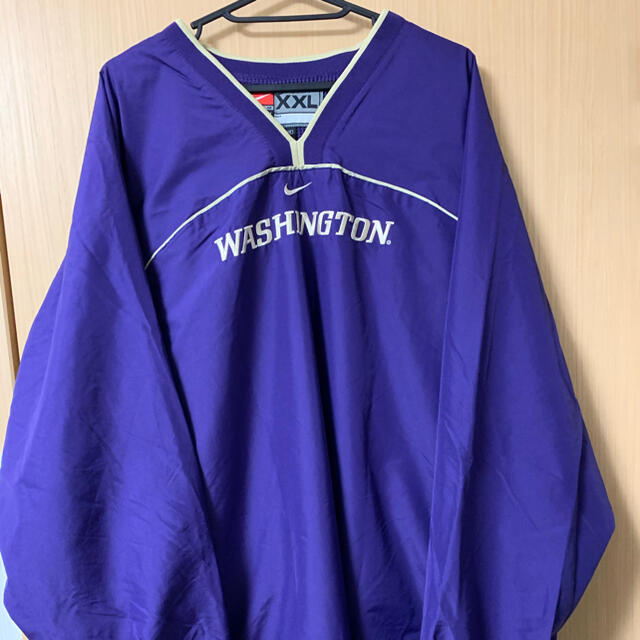 【NIKE】カレッジロゴ　ナイロン　プルオーバー XXL washington