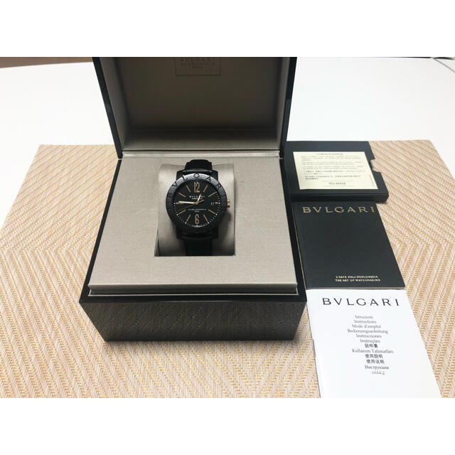 【美品】BVLGARI ブルガリ カーボンゴールド BBP40BCGLD