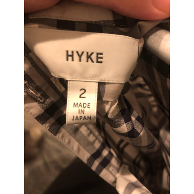 hyke CHECKED BIB FRONT SHIRT