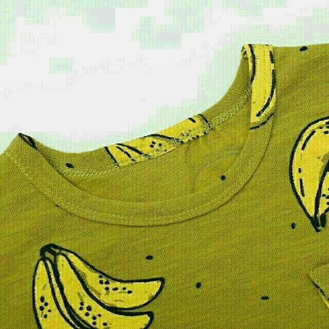 【新品】(80)バナナTシャツ キッズ/ベビー/マタニティのベビー服(~85cm)(Ｔシャツ)の商品写真