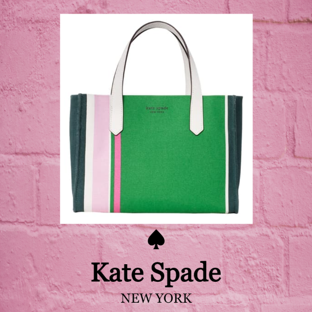 kate spade new york(ケイトスペードニューヨーク)の★SALE☆【kate spade】キットストライプキャンバストートバック レディースのバッグ(トートバッグ)の商品写真