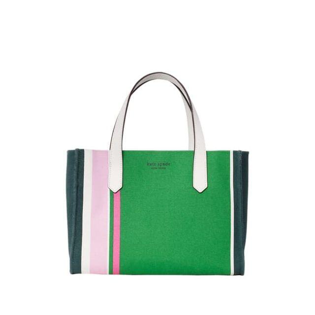 kate spade new york(ケイトスペードニューヨーク)の★SALE☆【kate spade】キットストライプキャンバストートバック レディースのバッグ(トートバッグ)の商品写真