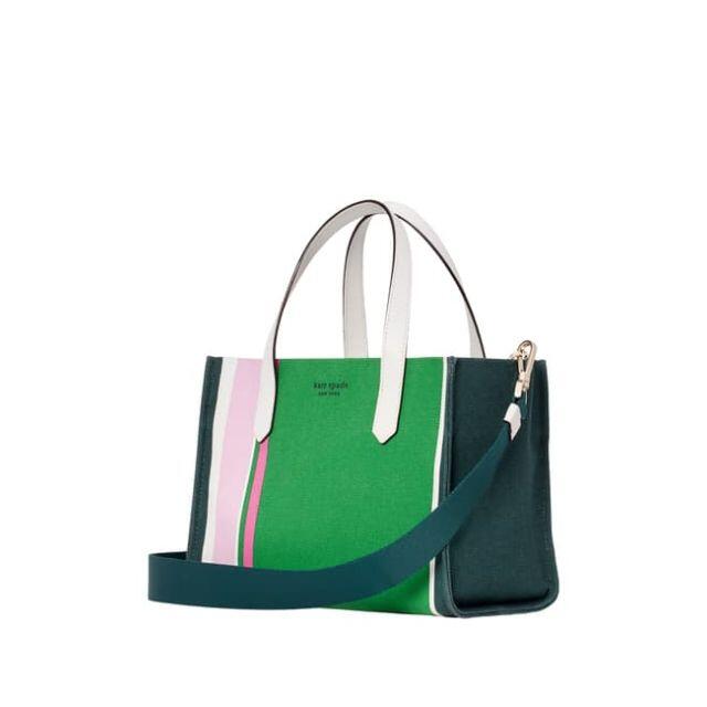 kate spade new york(ケイトスペードニューヨーク)の★SALE☆【kate spade】キットストライプキャンバストートバック レディースのバッグ(トートバッグ)の商品写真