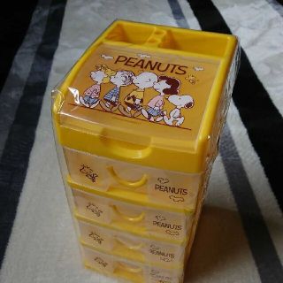 スヌーピー(SNOOPY)のスヌーピーSNOOPY5段BOX イエロー(キャラクターグッズ)