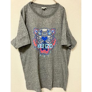 ケンゾー(KENZO)の最終値下げ　KENZO ケンゾー　　プリント　ロゴ　Tシャツ　グレー　L モード(Tシャツ/カットソー(半袖/袖なし))