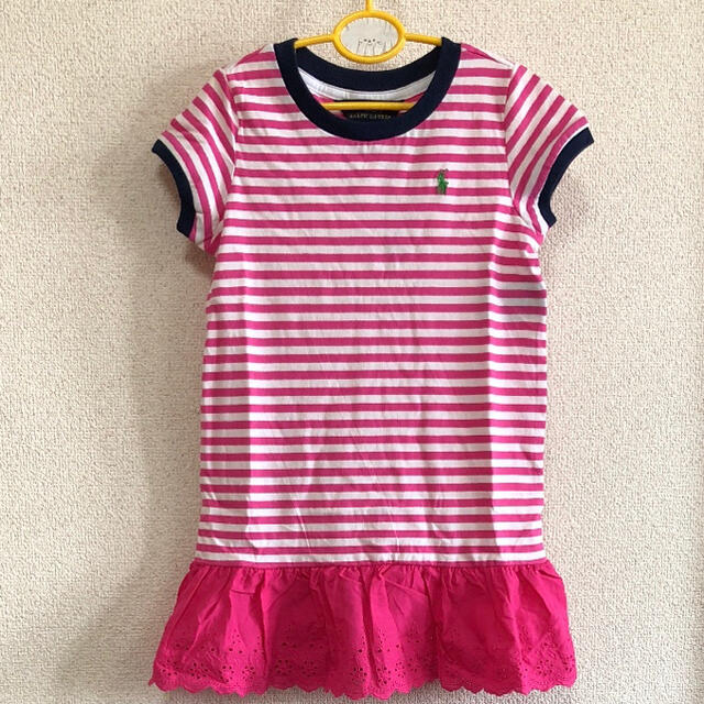 Ralph Lauren(ラルフローレン)の新品　ラルフローレン　3T/100cm ピンクワンピース キッズ/ベビー/マタニティのキッズ服女の子用(90cm~)(ワンピース)の商品写真