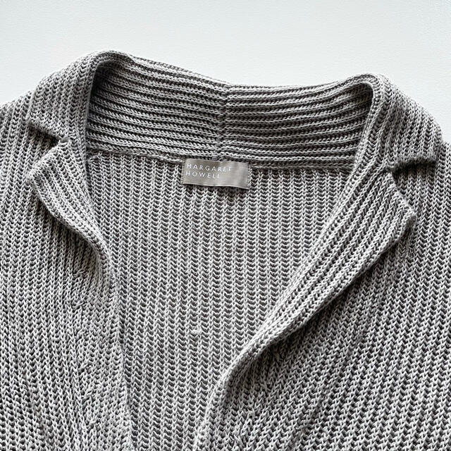 マーガレットハウエル CHUNKY LINEN リネンカーディガン グレー Ⅱ