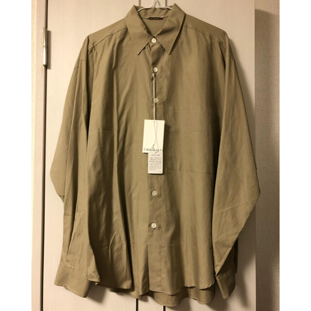 4 AURALEE　WASHED FINX TWILL BIG SHIRTS