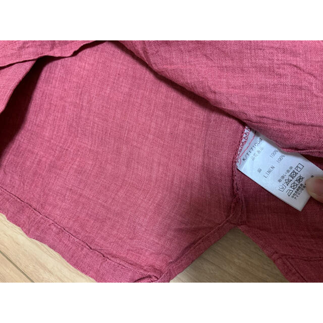 [ICHI]麻 ブラウス ピンク レディースのトップス(シャツ/ブラウス(長袖/七分))の商品写真